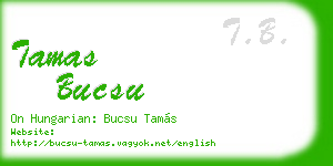 tamas bucsu business card